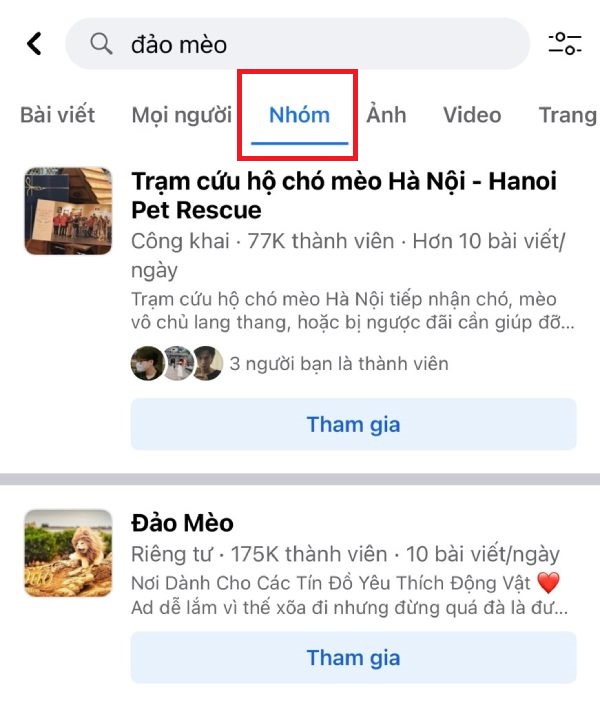 lap nhom kin facebook